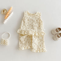 Children's Sleeveless Top Fashionable Casual Pants Two-piece Set