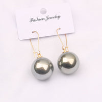 Large Pearl Silver Pearl Ear Clips For Women