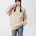 Japanese-style Retro Brocade Same Round Neck Sweater