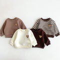 Baby Velvet Sweatshirt Baby Pullover Round Neck Warm Bottoming Shirt