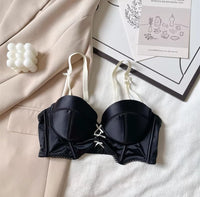 French Retro Girl Bra Detachable Shoulder Strap