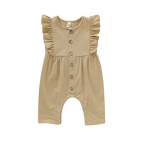 Girls' Fashion Ruffles Sleeveless Leotard Romper