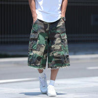 American Style Retro Workwear High Street Pu Shuai Camouflage Shorts