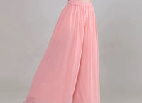 Casual Chiffon Wide-leg Pants A Trendy Loose-fitting Must-have Style For Laid-back Looks