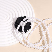 Camellia Pearl Waist Chain Decorative Dress