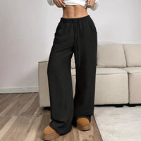 Women's Straight-Leg Lace-Up Casual Pants