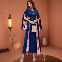 Desert Starry Sky Dark Blue Gown Hand-Inlaid