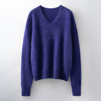 Versatile Loose-fitting Brushed Sweater In A Solid Color