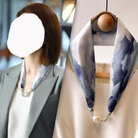 Women's Day Magnetic Suction Convenient Small Silk Scarf Popular