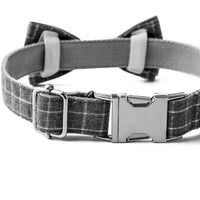 British Style Dog Collar Alloy Socket Plaid