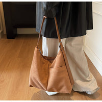Suede-look High-capacity Versatile Crossbody Bag