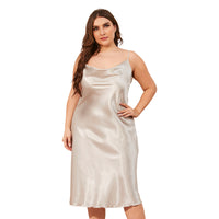 Swing Neck Suspender Nightdress Ladies Loose
