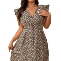 Casual Resort Style Petite Floral Print Defined Waistline A-Line Skirt