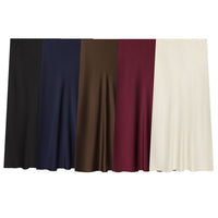 Silk Satin Texture Simple And Fashionable Straight Skirt For Women