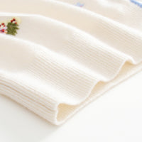 New Round Neck Handmade Embroidery Pure Cashmere Sweater Female