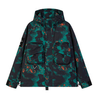 Tooling Style Shell Jacket Coat And Trench Hoodie