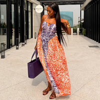Stitching Fashionable Printed New A-Line Skirt