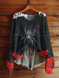AutumnWinter V-Neck Loose 3D Knitted Sweater For Women