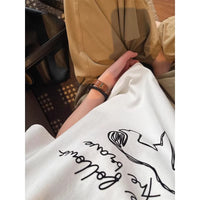 SpringSummer Cartoon Print Short-Sleeve T-Shirt Womens Loose Casual Fashionable