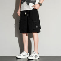 Ice Silk Workwear Shorts Men's Summer Casual Cropped Trousers Loose-Fitting