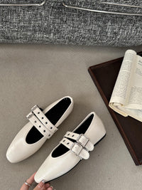 French-style Vintage Flat Height-increasing Womens Shoes
