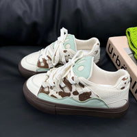 American College Style Contrast Color Bread Shoes Student Skateboard Shoes