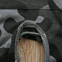 Boys' Long-sleeved Hooded Camouflage Jumpsuit