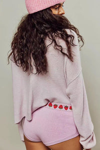 Women's Knitted Bottoming Skinny Low Waist Sports Shorts