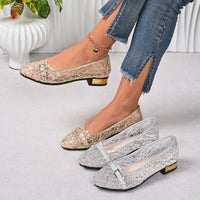 Womens Shallow-Toe Pointed-Toe Mesh Shoes With Bow For Breathability