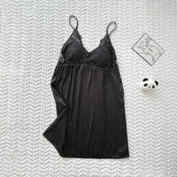 Slip Nightdress Ice Silk With Chest Pad For Women