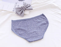 Cartoon Print Mid-waist Girls Cotton Triangle Bottom