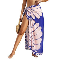 Women's Sheer Sarong High-Slit One-Size Swimsuit Cover-Up