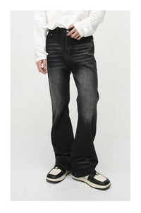 Loose Worn Looking Washed-out Slightly Flared Jeans Men