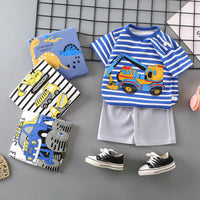 Children's Summer Pure Cotton Thin Short Sleeve Suit
