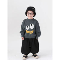 Cute Patterned Crew-neck Top For Boys