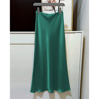 Elegant Draping High-waisted Skirt For Women
