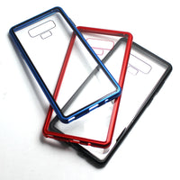 Metal Frame Magnetic Tempered Glass Protective Cover