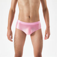 Seamless Crotch One Piece Oily Glossy Silky Panty