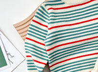 Boys And Girls Fashion Striped Knitted Top