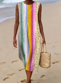 Women's Casual Print Round Neck Sleeveless Dress