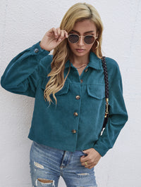 Casual Coat Women's Corduroy Short Slim Top