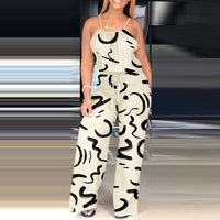 Women's Fashion Casual Print Camisole Jumpsuit