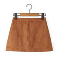 Retro Style Simple Solid Color Hip Skirt Zipper With Lining High Waist Skirt