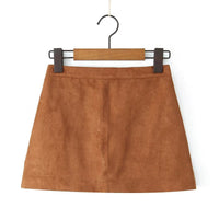 Retro Style Simple Solid Color Hip Skirt Zipper With Lining High Waist Skirt