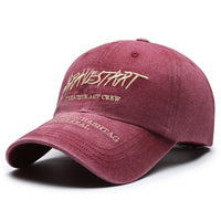 Faded Washed Distressed Baseball Cap Embroidered Letters