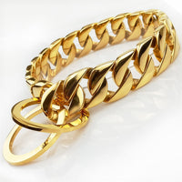 Neck P Chain Ring Mirror Polished Dog Necklace