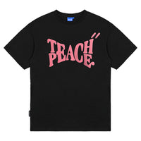 Foam Letter Short Sleeve Loose Couple Casual T-shirt