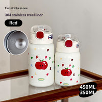 Simple Insulated Water Bottle With A Straw For Girls