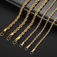 Stainless Steel Twist Chain Titanium Steel Necklace Clavicle Chain