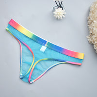 Men's Underwear See-through Dress Rainbow Edge